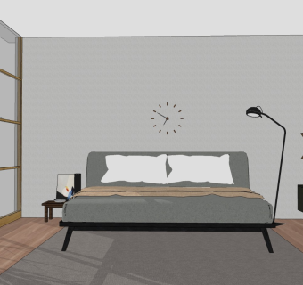 精品卧室模型家具模型 (16)